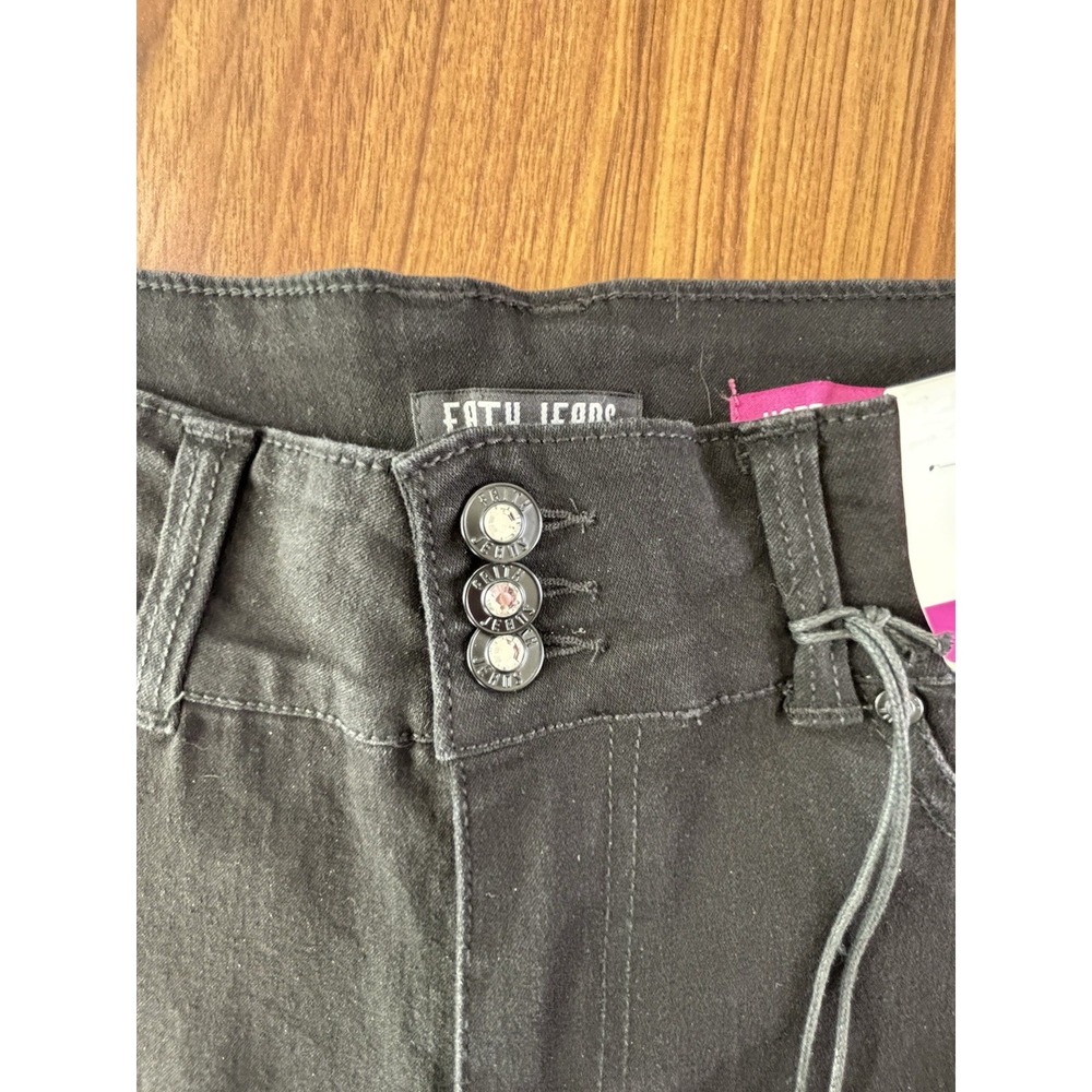 Faith Jeans Women's  Hi Rise Skinny Triple Stack Pants Size 10 Black Stretch - Picture 4 of 8